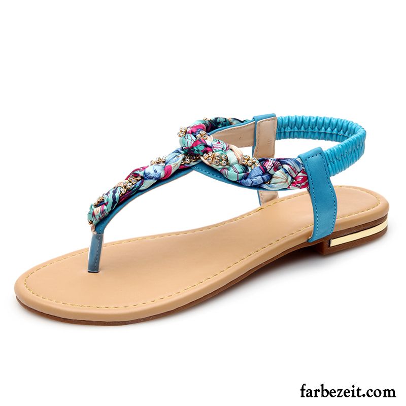 Sandalen Damen Ohne Absatz Rutschsicher Rom Schuhe Neue Sommer Flache Sandalen Strand Billig