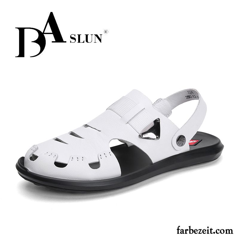 Sandalen Herren Casual Hohl Sommer Trend England Neue Weiß