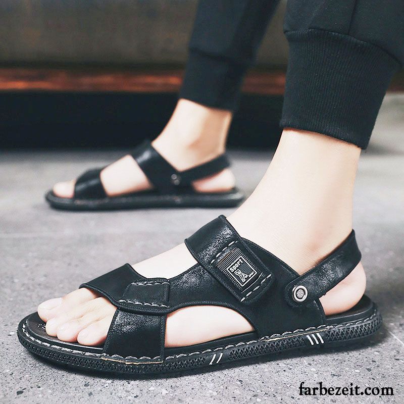 Sandalen Herren Hausschuhe Neue Sommer Sandfarben Braun