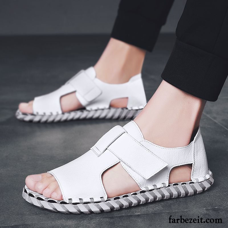 Sandalen Herren Mode Trend Persönlichkeit Sommer Neue Hausschuhe Sandfarben Schwarz