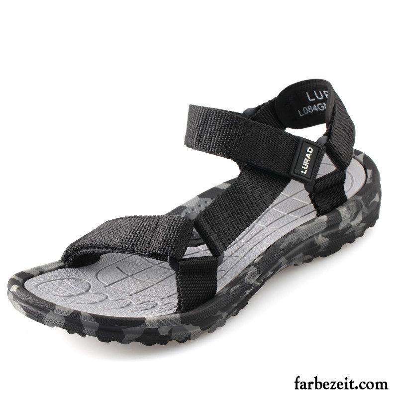 Sandalen Herren Rom Neue Sommer Jugend Rutschsicher Mode Camouflage Grün Sandfarben