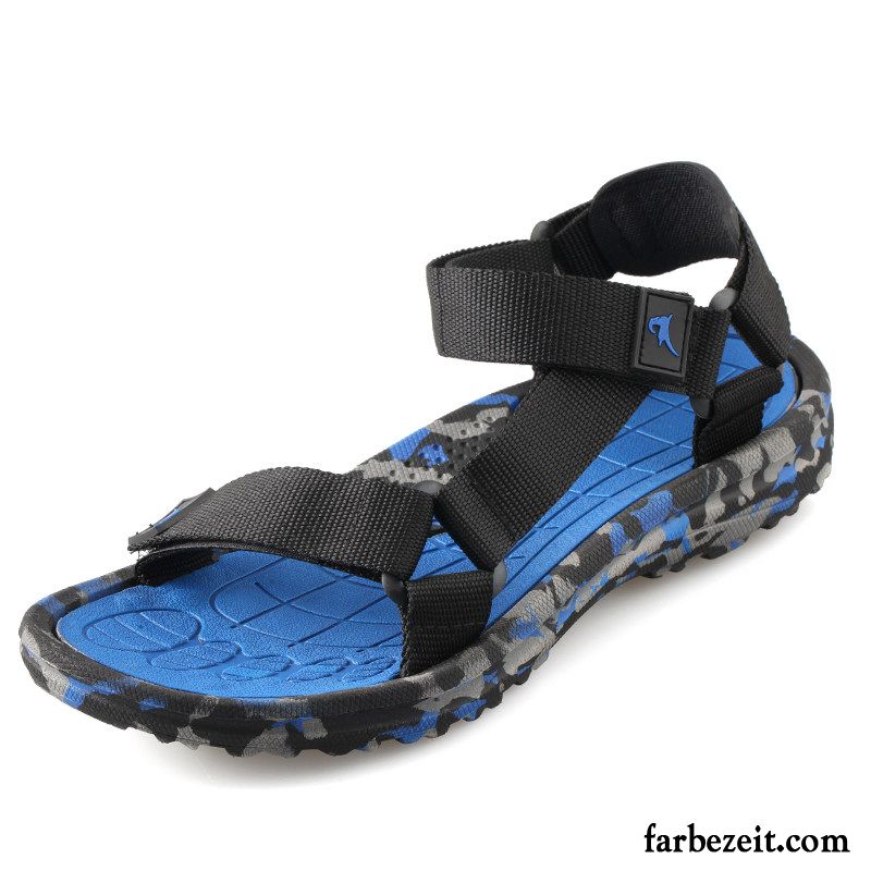 Sandalen Herren Rom Neue Sommer Jugend Rutschsicher Mode Camouflage Grün Sandfarben