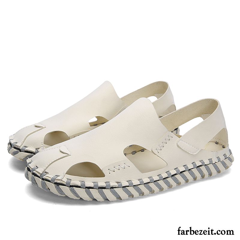 Sandalen Herren Schuhe Sommer Persönlichkeit Hohl Neue Schüler Sandfarben Schwarz Beige