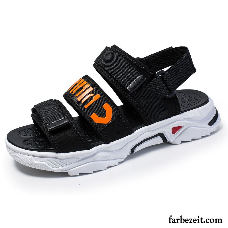 Sandalen Herren Schuhe Sommer Schüler Neue Allgleiches Teenager Orange Sandfarben