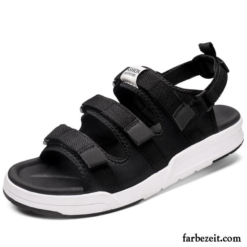 Sandalen Herren Sommer Allgleiches Persönlichkeit Mode Trend Neue Sandfarben Schwarz