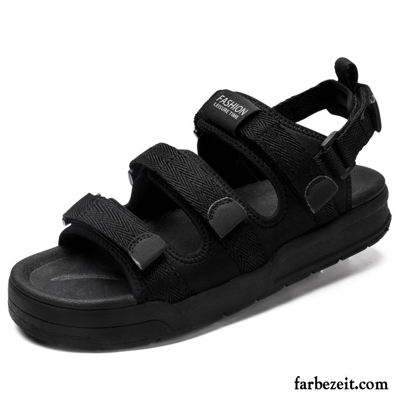 Sandalen Herren Sommer Allgleiches Persönlichkeit Mode Trend Neue Sandfarben Schwarz