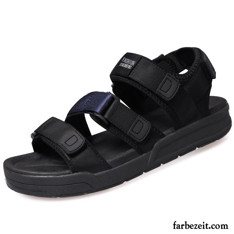 Sandalen Herren Sommer Allgleiches Persönlichkeit Mode Trend Neue Sandfarben Schwarz