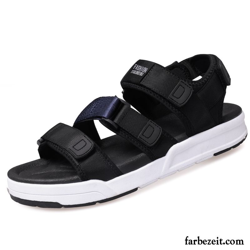 Sandalen Herren Sommer Allgleiches Persönlichkeit Mode Trend Neue Sandfarben Schwarz