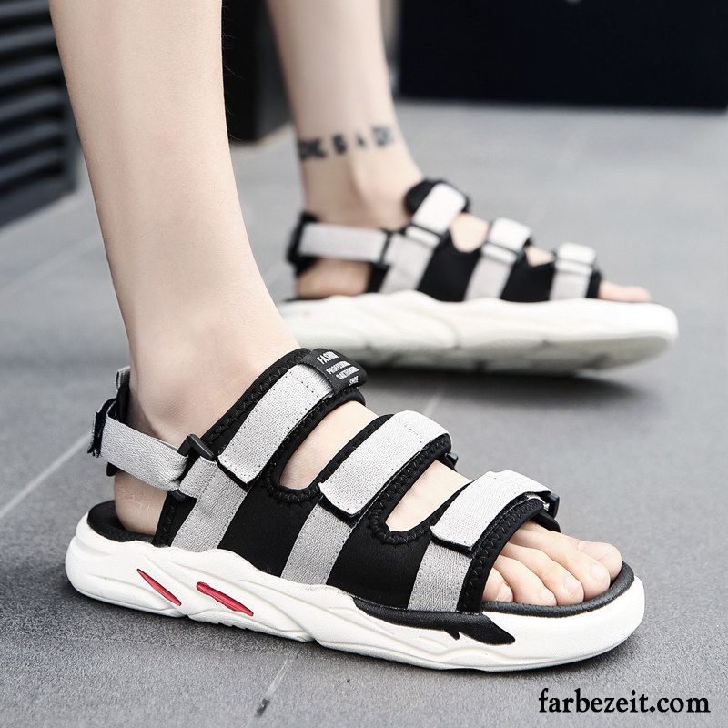 Sandalen Herren Sommer Neue Weiche Sohle Casual Schuhe Mode Camouflage Sandfarben