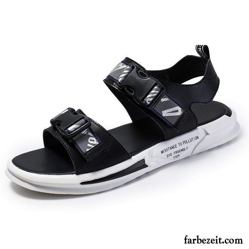 Sandalen Herren Sommer Schuhe Neue Atmungsaktiv Geschäft Casual Sandfarben Weiß