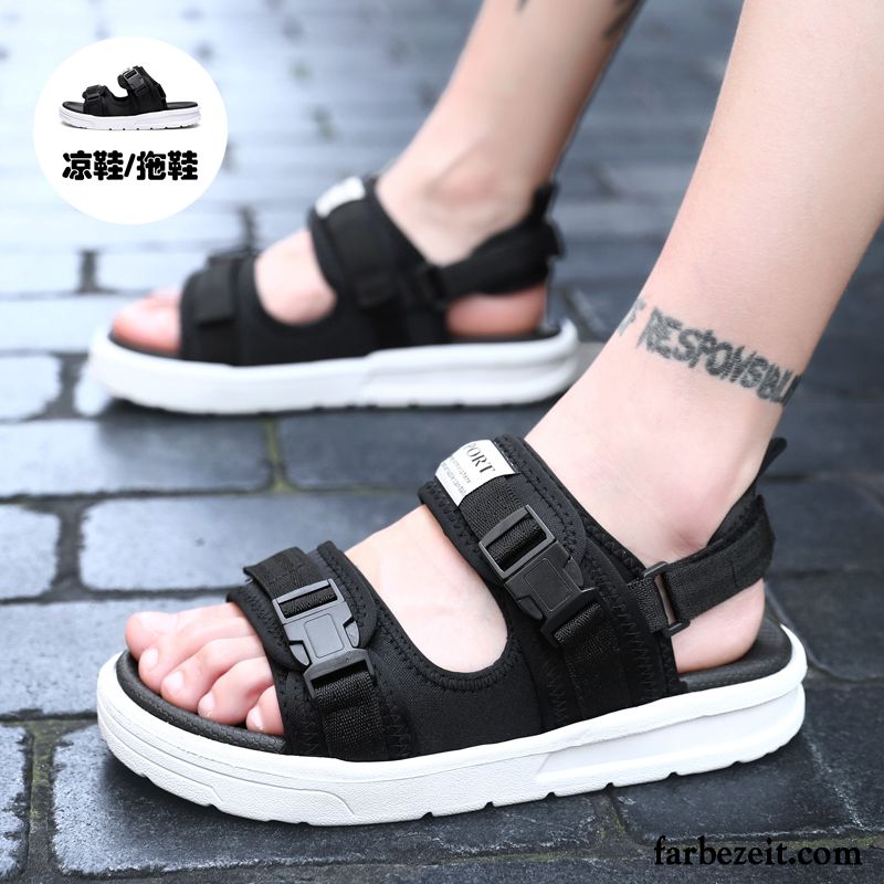 Sandalen Herren Sommer Trend Jugend Casual Neue Schüler Sandfarben Gold Gelb