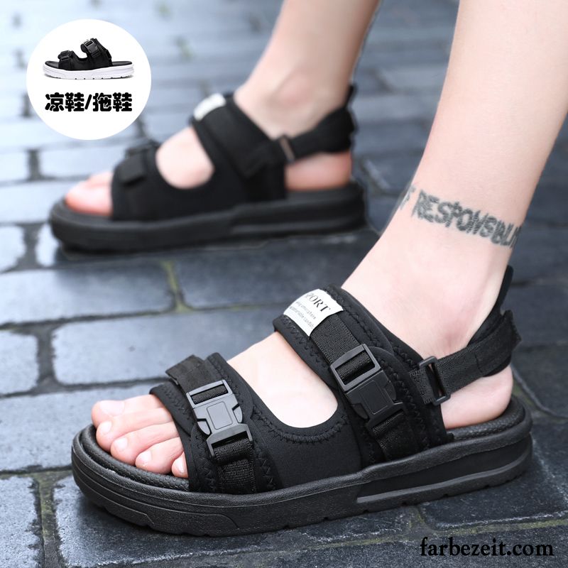 Sandalen Herren Sommer Trend Jugend Casual Neue Schüler Sandfarben Gold Gelb