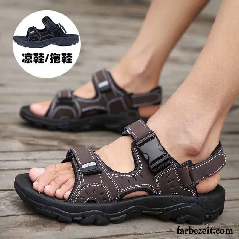 Sandalen Herren Sommer Trend Jugend Casual Neue Schüler Sandfarben Gold Gelb