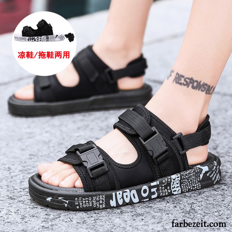 Sandalen Herren Sommer Trend Jugend Casual Neue Schüler Sandfarben Gold Gelb