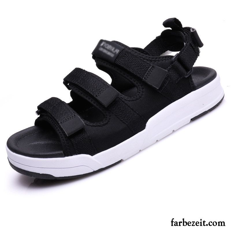 Sandalen Herren Trend Persönlichkeit Hausschuhe Sommer Mode Neue Sandfarben Schwarz