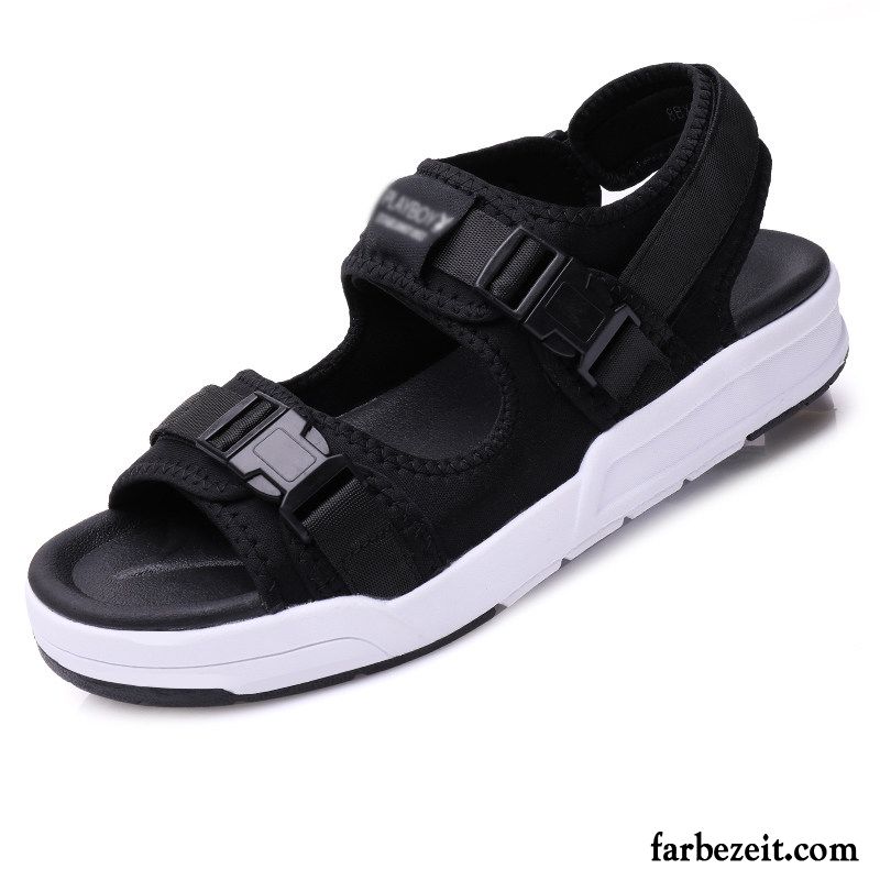 Sandalen Herren Trend Persönlichkeit Hausschuhe Sommer Mode Neue Sandfarben Schwarz