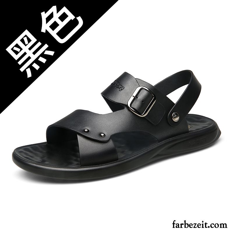 Sandalen Herren Trend Sommer Schuhe Neue Hausschuhe Casual Sandfarben Braun