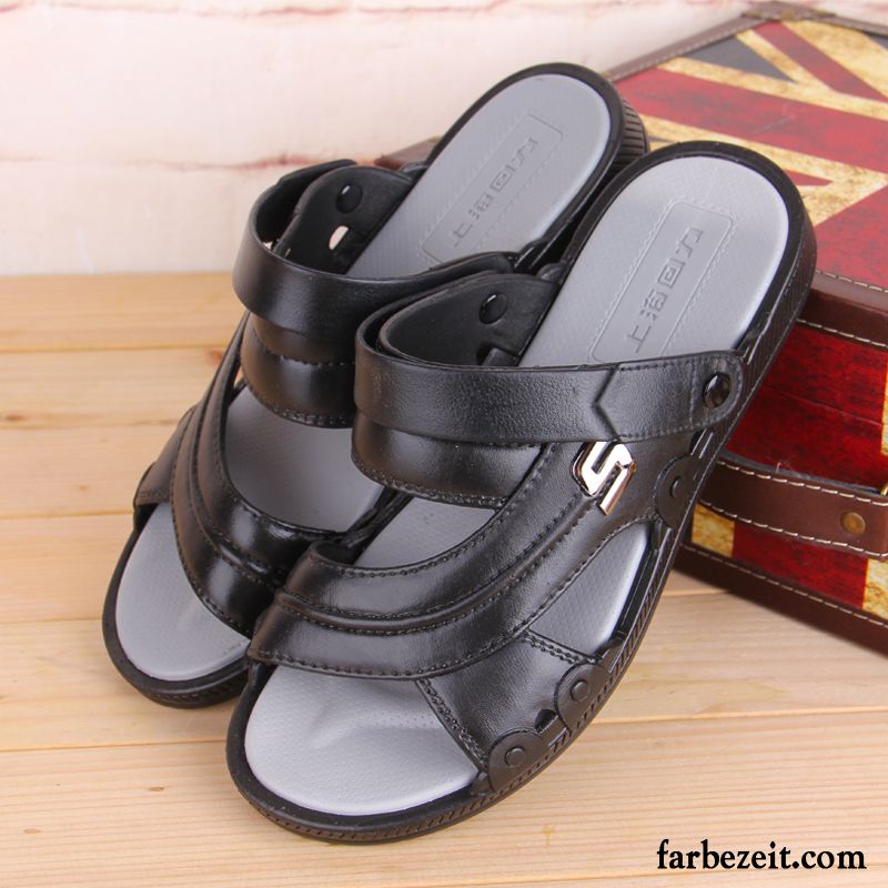 Sandalen Fußbett Herren Wasserdicht Sandalen Schuhe Flache Einfach Hohl Atmungsaktiv Strand Pantolette Verkaufen