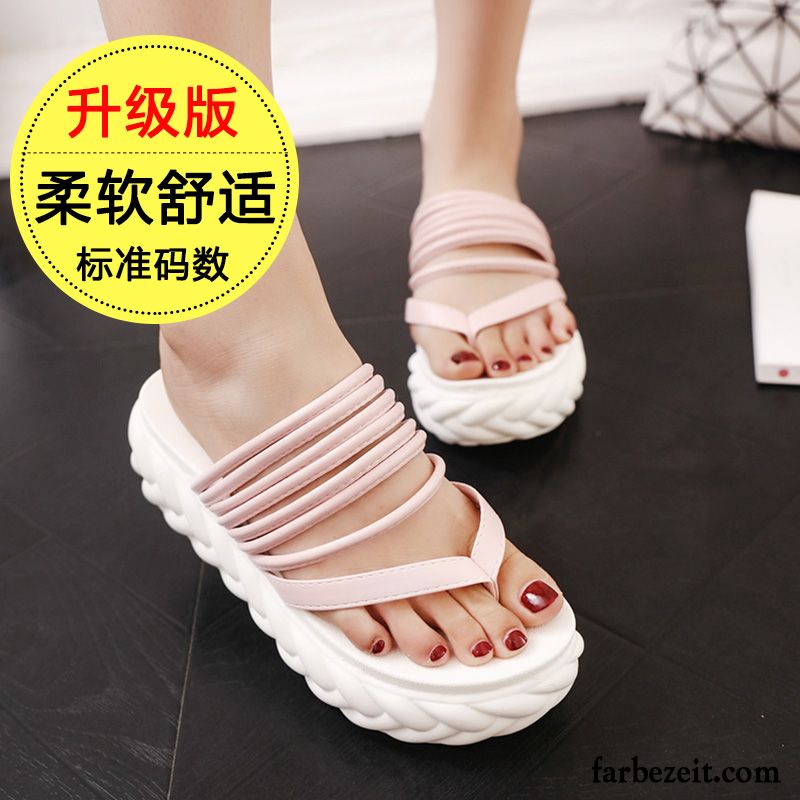 Sandalen Gold Schüler Trend Sommer Dicke Sohle Casual Neue Einfach Damen Flache Allgleiches Schuhe Sandalen Günstig