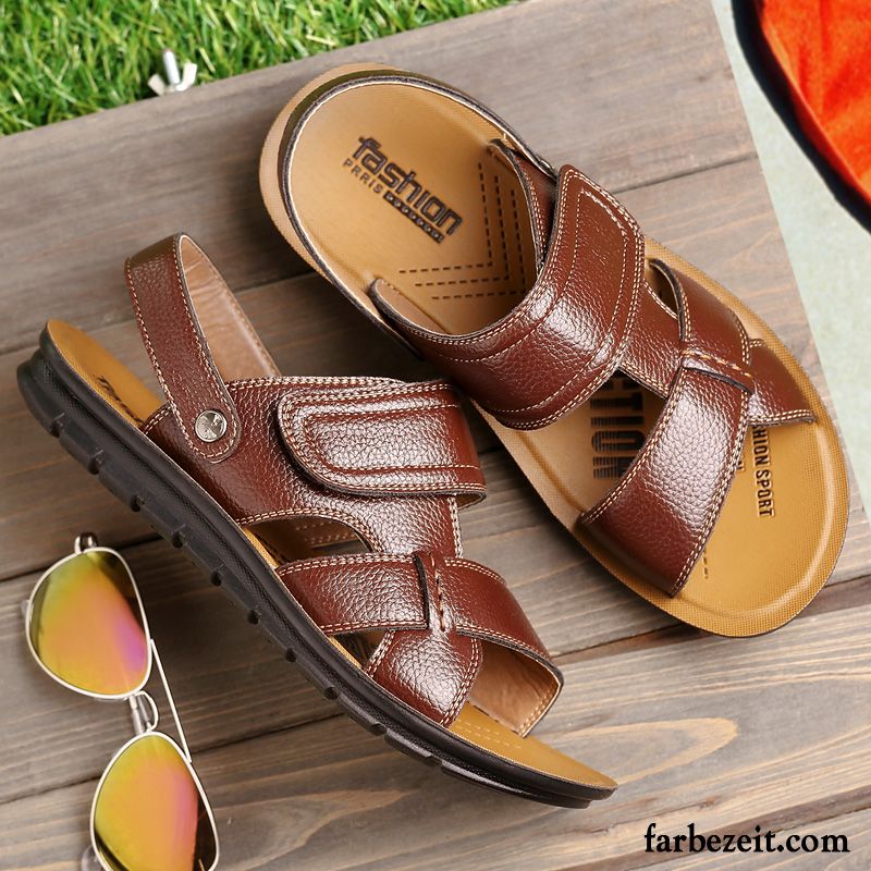 Sandalen Mode Herren Atmungsaktiv Hohl Strand Trend Sommer Sandalen Pantolette Casual Schuhe Faul