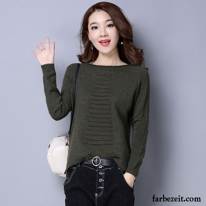 Schicke Pullover Für Damen Lose Neu Herbst Unteres Hemd Pullover Strickwaren Freizeit Lange Ärmel Winter Kurzer Absatz Rundausschnitt Kaufen