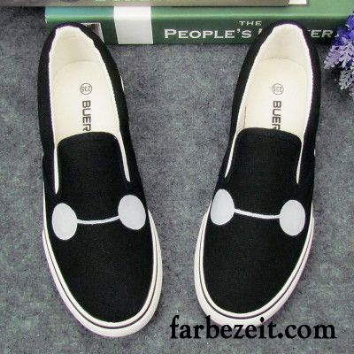 Schuhe Damen Stiefeletten Tuch Schuhe Faul Slip-on Feder Halbschuhe Handgemalt Casual Flache Schüler