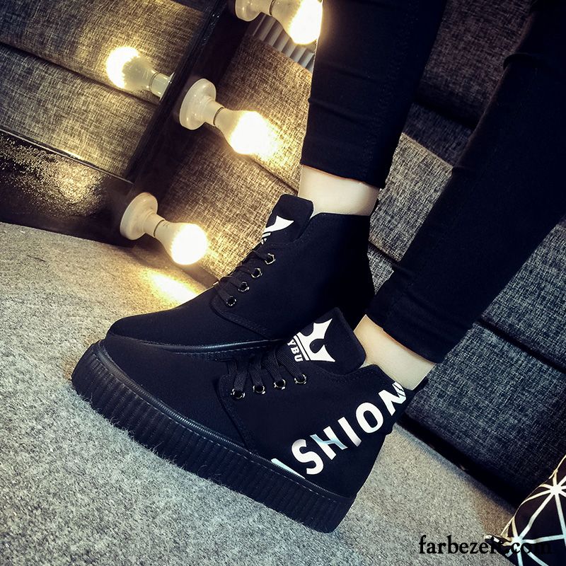 Schuhe Damen Winter Feder Neue Langschaft Schüler Schuhe Flache Trend Herbst Casual Skaterschuhe Tuch Schuhe Allgleiches Winter