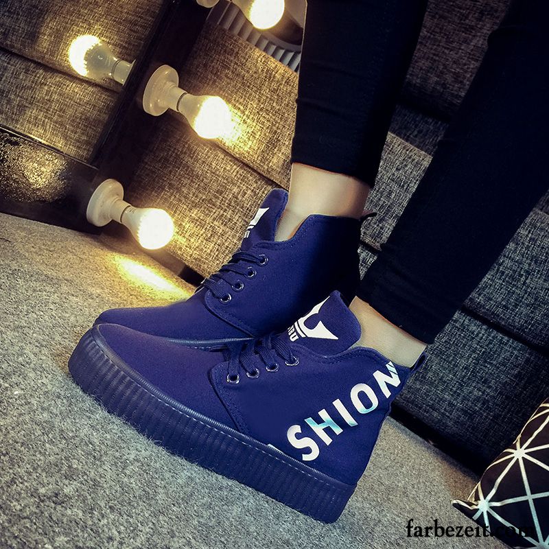 Schuhe Damen Winter Feder Neue Langschaft Schüler Schuhe Flache Trend Herbst Casual Skaterschuhe Tuch Schuhe Allgleiches Winter