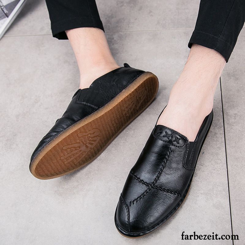 Schuhe Günstig Herren England Schuhe Faul Casual Feder Trend Lederschue Neue Billig