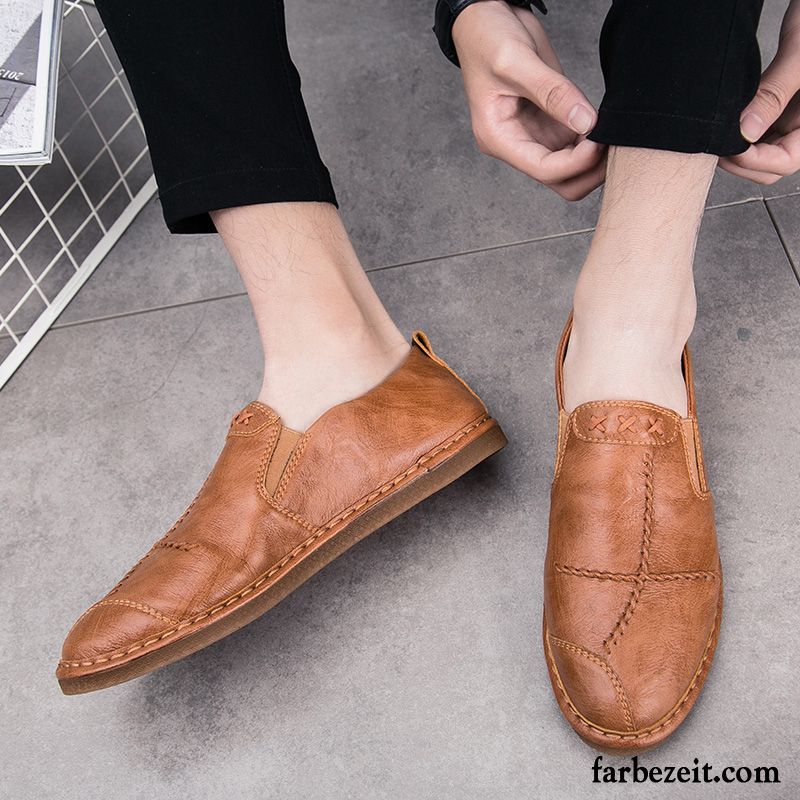 Schuhe Günstig Herren England Schuhe Faul Casual Feder Trend Lederschue Neue Billig