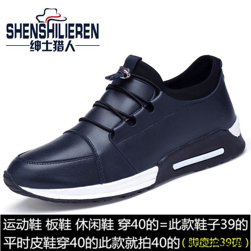 Schuhe Herren Schwarz England Allgleiches Skaterschuhe Casual Trend Sportschuhe Lederschue Feder Neue Günstig