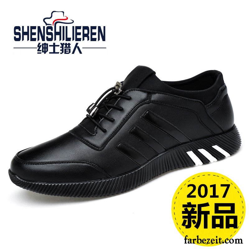 Schuhe Herren Schwarz England Allgleiches Skaterschuhe Casual Trend Sportschuhe Lederschue Feder Neue Günstig