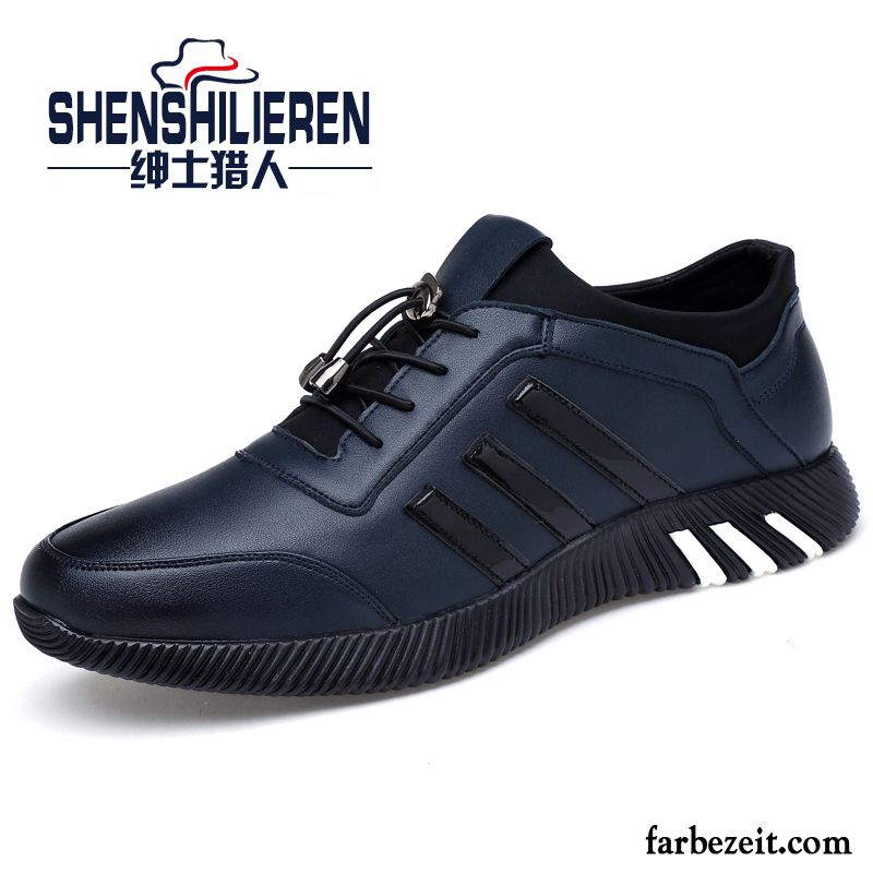 Schuhe Herren Schwarz England Allgleiches Skaterschuhe Casual Trend Sportschuhe Lederschue Feder Neue Günstig