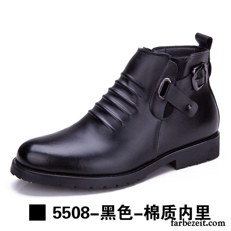 Schuhe Herren Winter Hohe Echtleder Martin Stiehlt Winter Trend Plus Samt Casual England