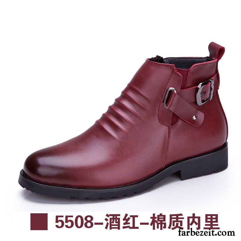 Schuhe Herren Winter Hohe Echtleder Martin Stiehlt Winter Trend Plus Samt Casual England