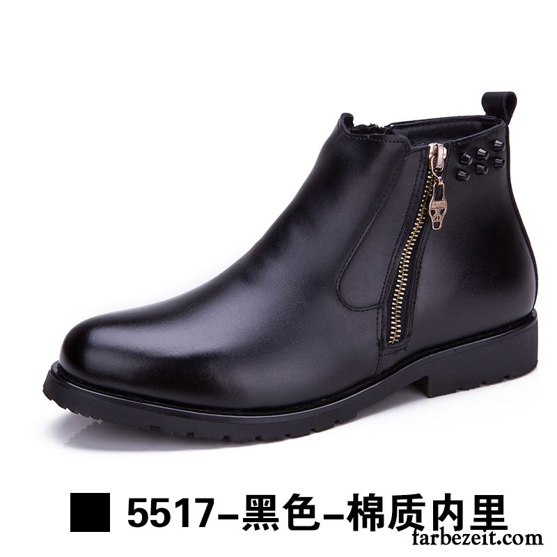 Schuhe Herren Winter Hohe Echtleder Martin Stiehlt Winter Trend Plus Samt Casual England