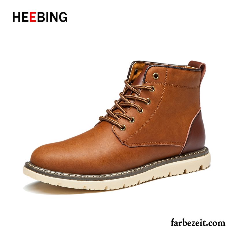 Schuhe Online Kaufen Herren Schneestiefel Plus Samt Echtleder Martin Stiehlt Schuhe Hohe England Thermische Winter Günstig