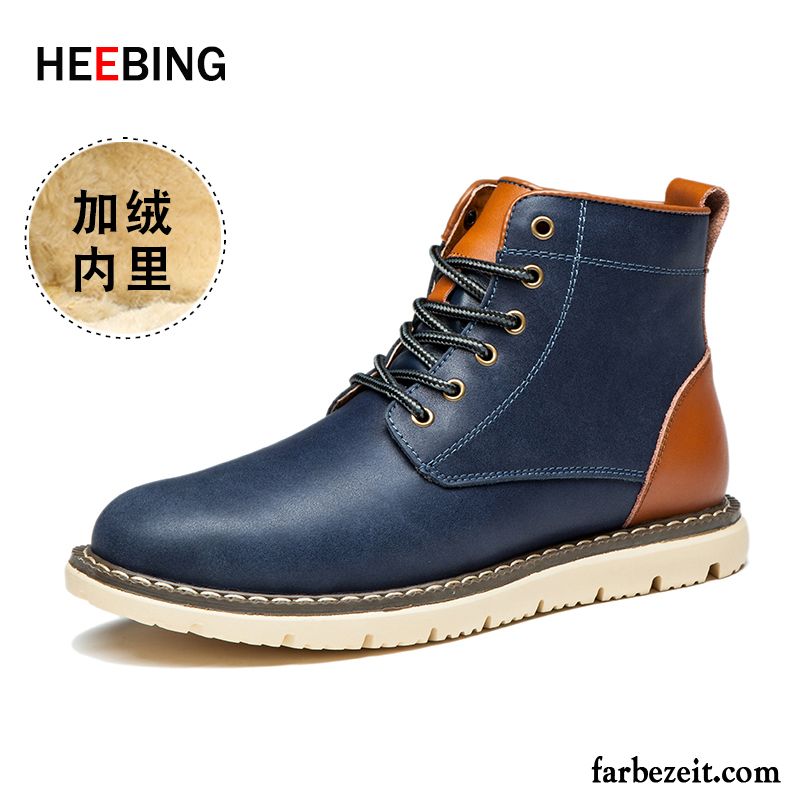 Schuhe Online Kaufen Herren Schneestiefel Plus Samt Echtleder Martin Stiehlt Schuhe Hohe England Thermische Winter Günstig