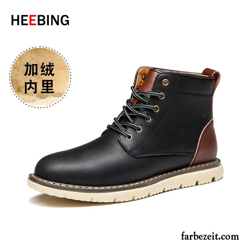 Schuhe Online Kaufen Herren Schneestiefel Plus Samt Echtleder Martin Stiehlt Schuhe Hohe England Thermische Winter Günstig