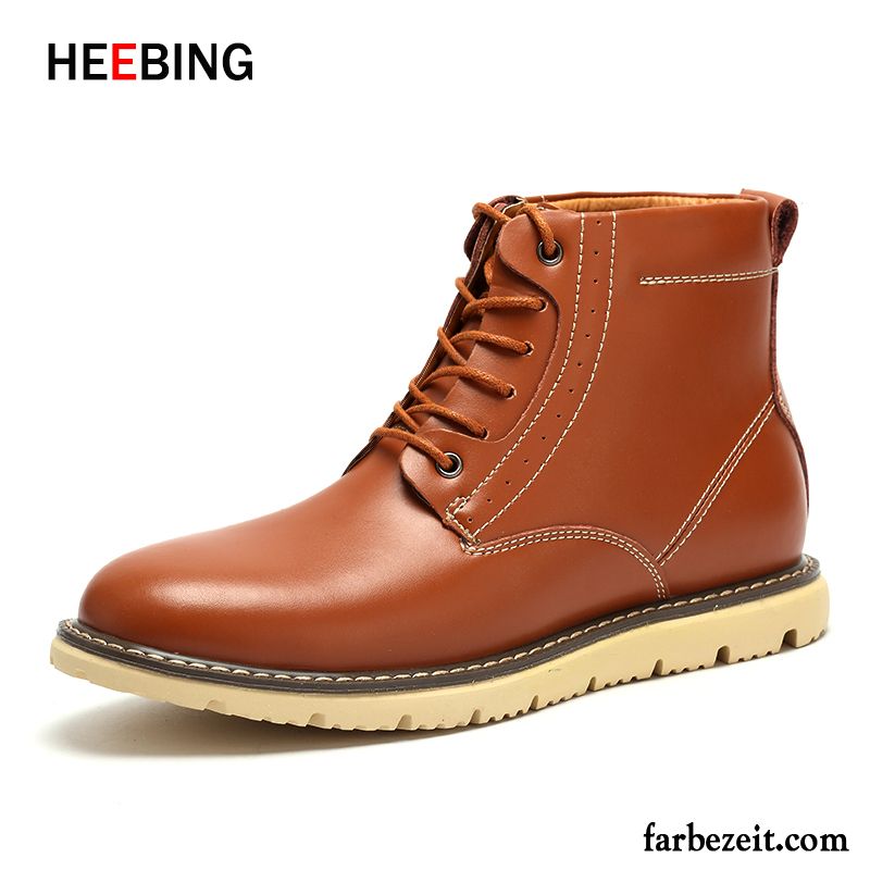 Schuhe Online Kaufen Herren Schneestiefel Plus Samt Echtleder Martin Stiehlt Schuhe Hohe England Thermische Winter Günstig