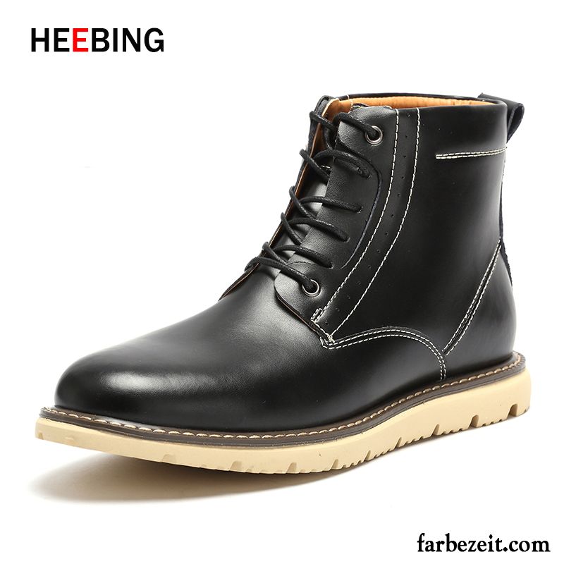 Schuhe Online Kaufen Herren Schneestiefel Plus Samt Echtleder Martin Stiehlt Schuhe Hohe England Thermische Winter Günstig