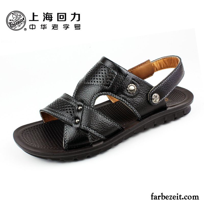 Schuhe Online Männer Herren Leder Draussen Hausschuhe Lederschue Sandalen Strand Casual Oberleder Günstig