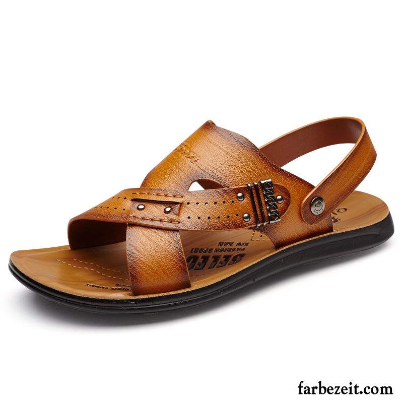 Schuhe Sommer Herren Strand Trend Rutschsicher Neue Sommer Sandalen Lederschue Casual Jugend Schuhe Günstig