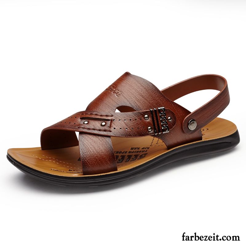 Schuhe Sommer Herren Strand Trend Rutschsicher Neue Sommer Sandalen Lederschue Casual Jugend Schuhe Günstig