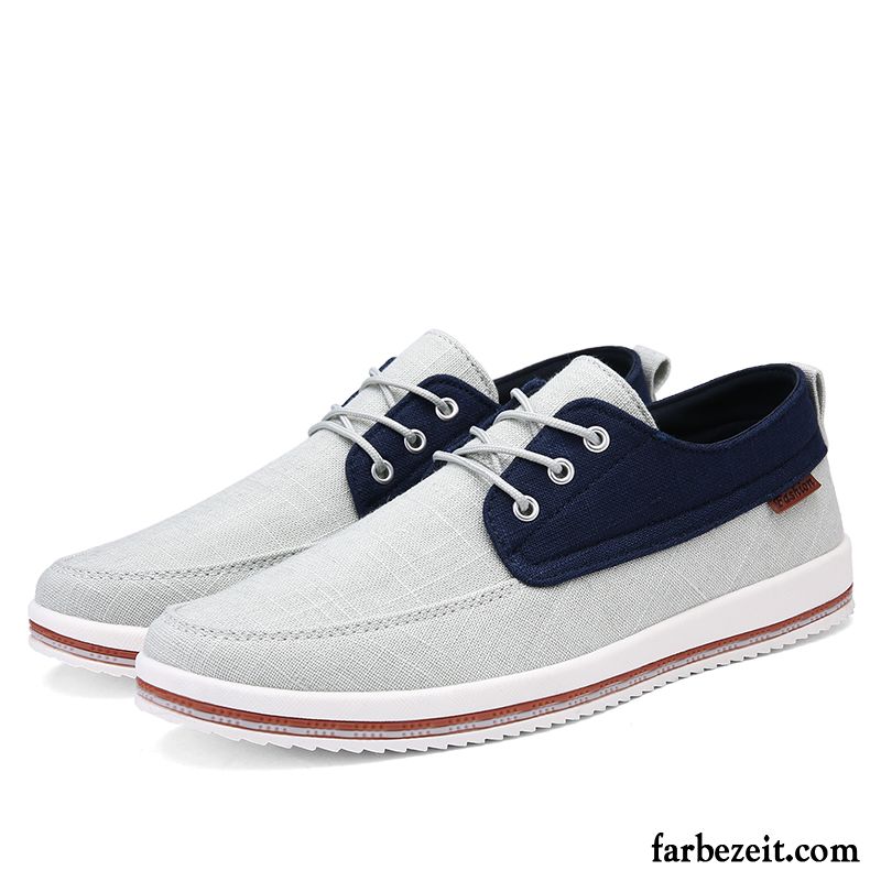 Schuhe Sportlich Elegant Herren Feder Schnürung Schuhe Espadrille Skaterschuhe Denim Trend Schüler Atmungsaktiv Casual Große Größe Verkaufen