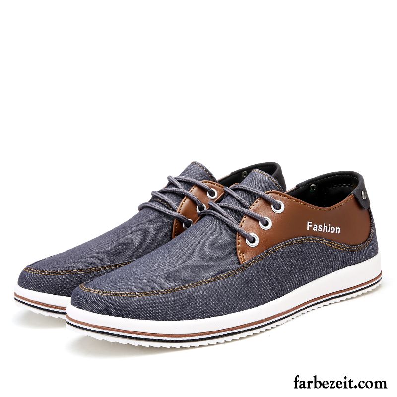 Schuhe Sportlich Elegant Herren Feder Schnürung Schuhe Espadrille Skaterschuhe Denim Trend Schüler Atmungsaktiv Casual Große Größe Verkaufen