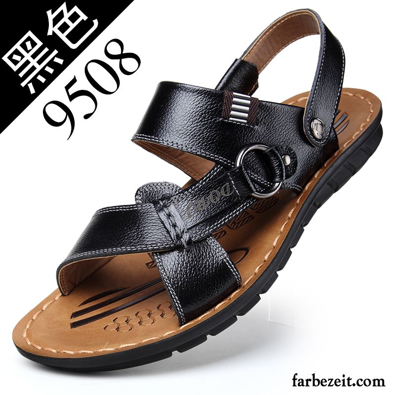 Schuhe Weiß Herren Sandalen Sommer Neue Große Größe Casual Echtleder Schuhe Sale