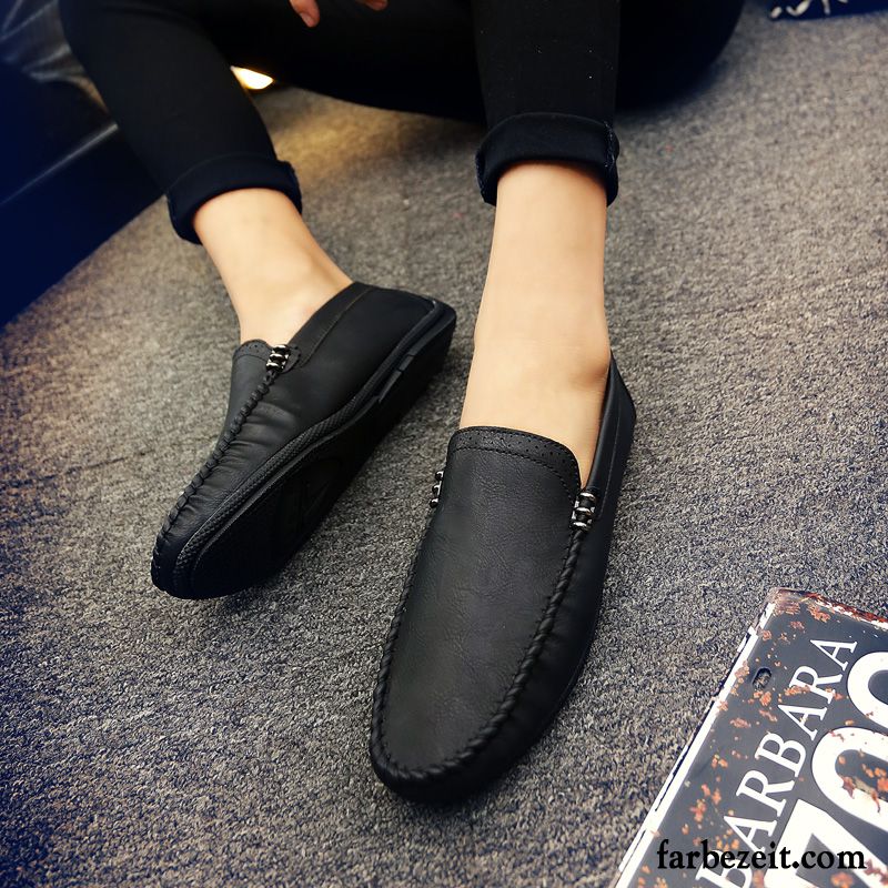 Schuhe Winter Herren Slip-on Sommer England Casual Faul Persönlichkeit Lederschue Schuhe Allgleiches Neue Günstig