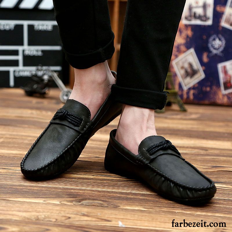 Schuhe Winter Herren Slip-on Sommer England Casual Faul Persönlichkeit Lederschue Schuhe Allgleiches Neue Günstig