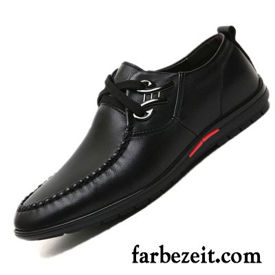 Schuhe Zum Anzug Sportlich Weiche Sohle Lederschue Plus Samt Jugend Herren Runde Zehe Casual Schuhe Schnürschuh Winter England Herbst Billig